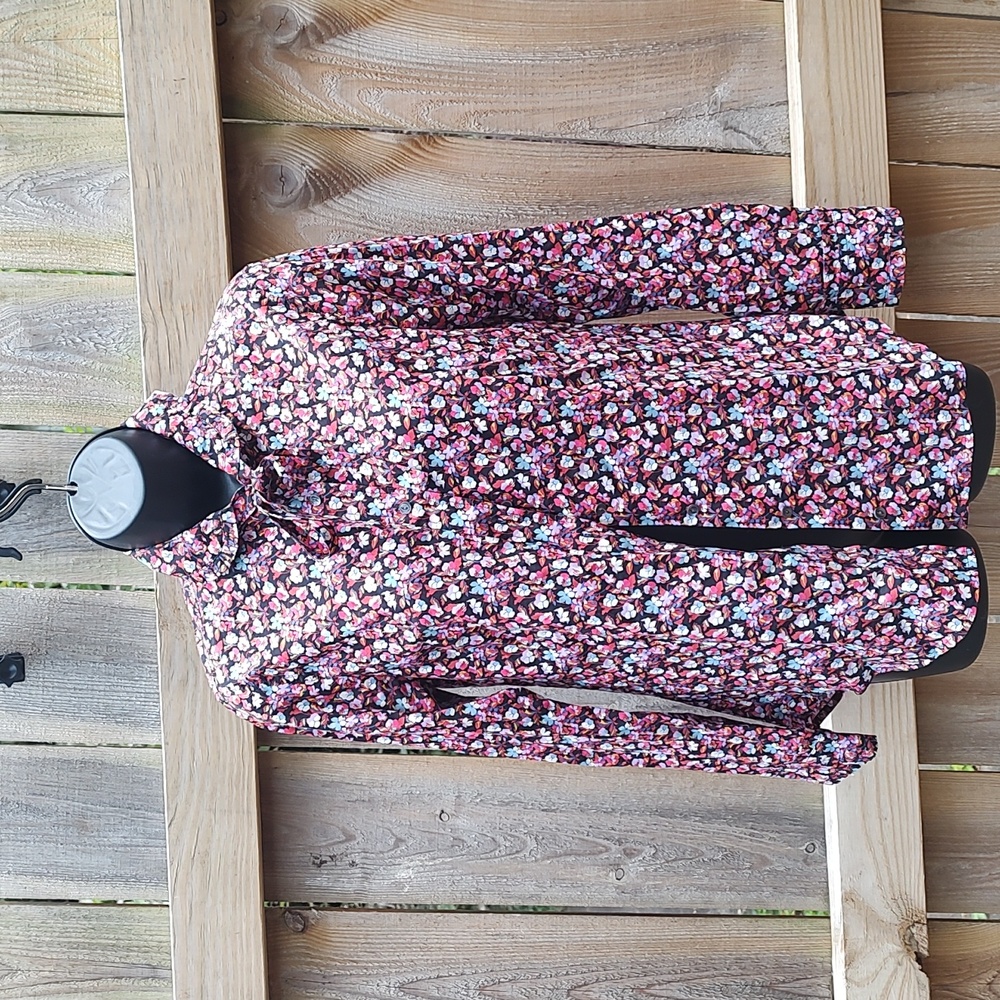 J Crew x Liberty Floral Bow Tie Blouse